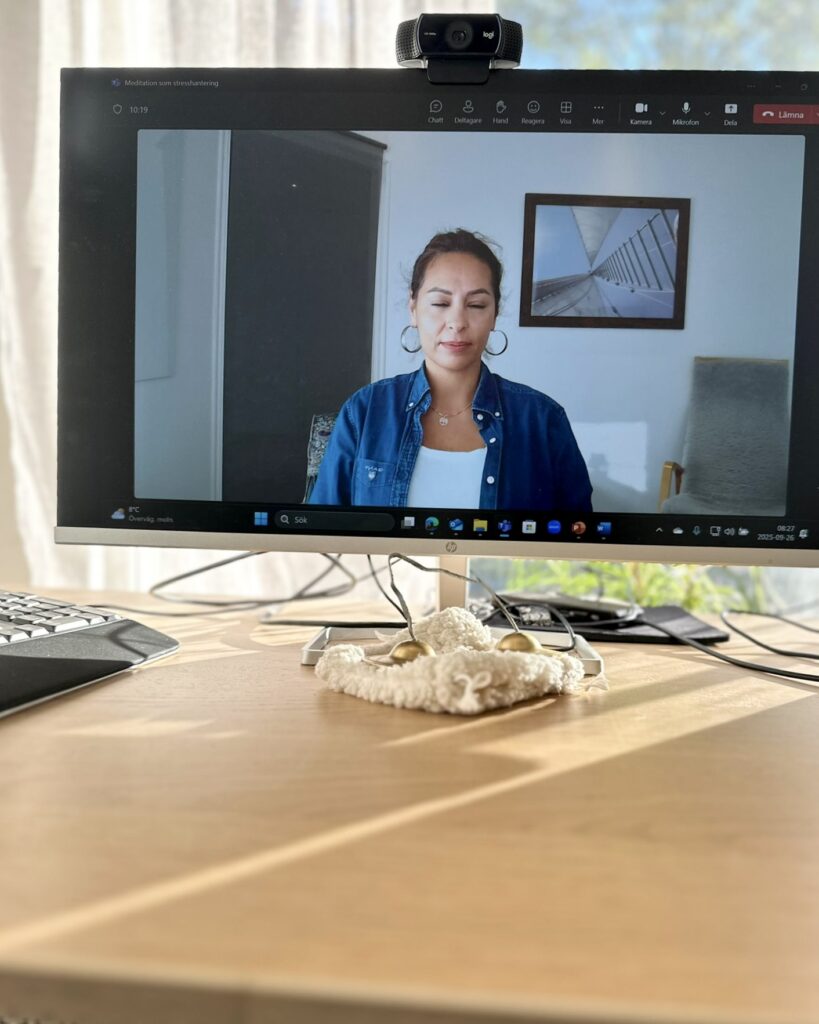 Stresshantering med meditation, under webinar